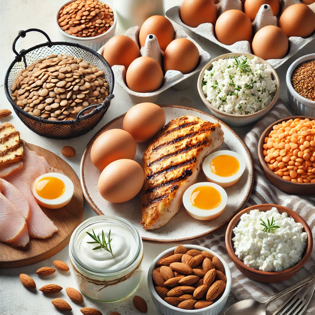 a group of food on a table